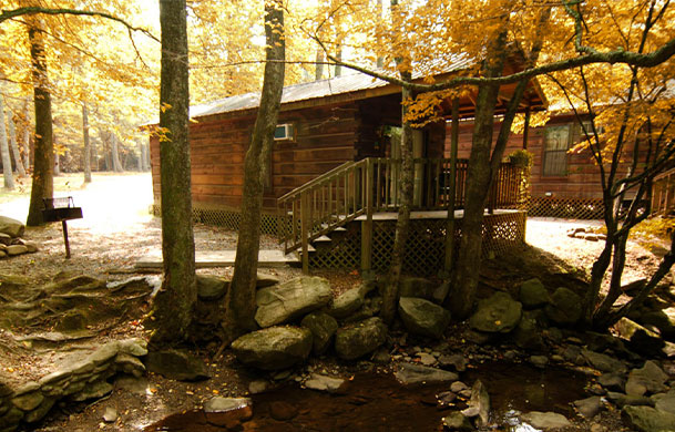 Log cabin exterior